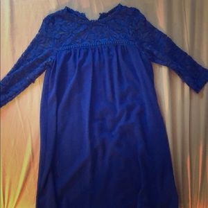 Vibrant blue shift dress!